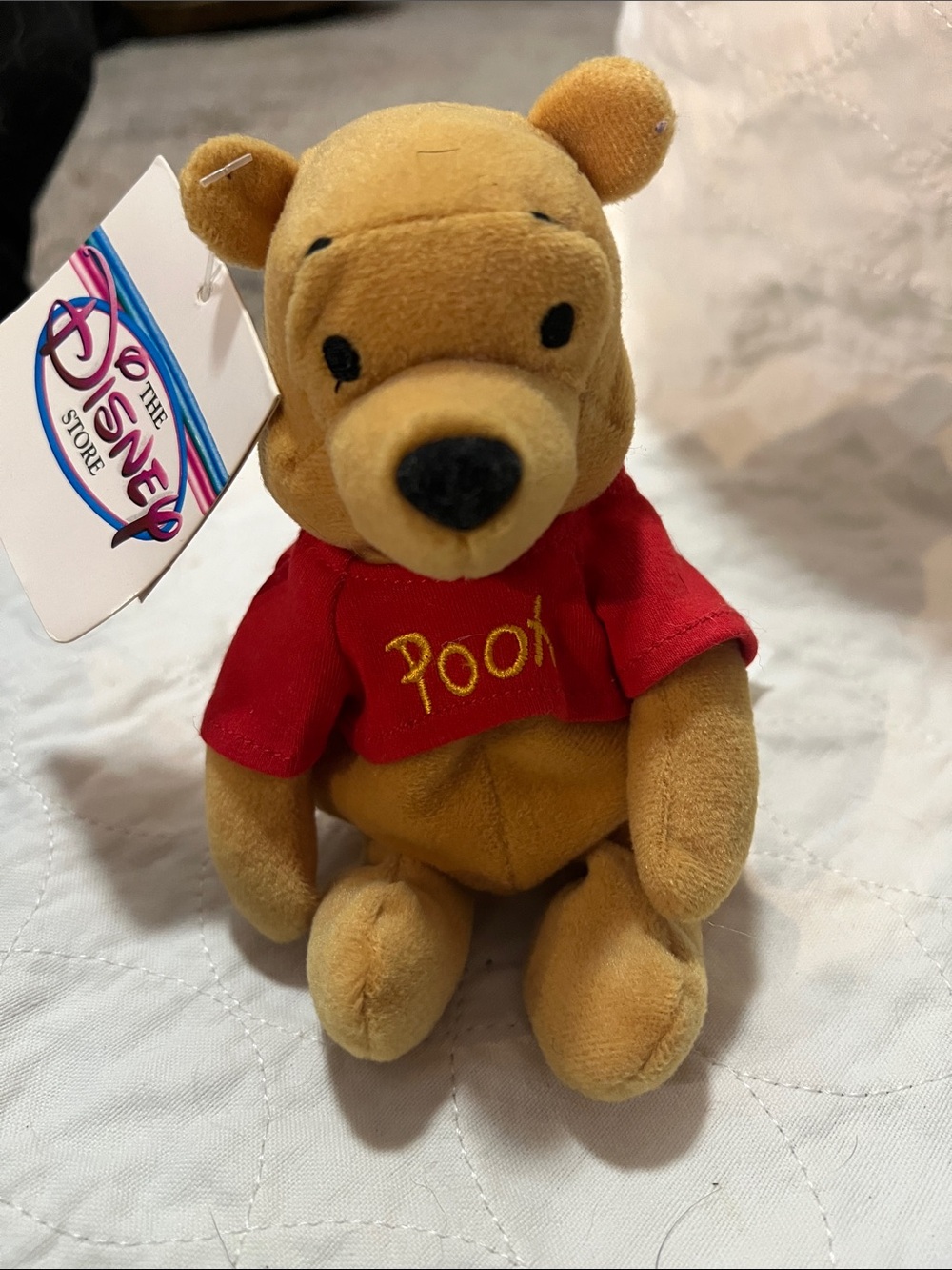 Disney Winnie the Pooh Mini Bean Bag Plush - Yellow with Red Shirt